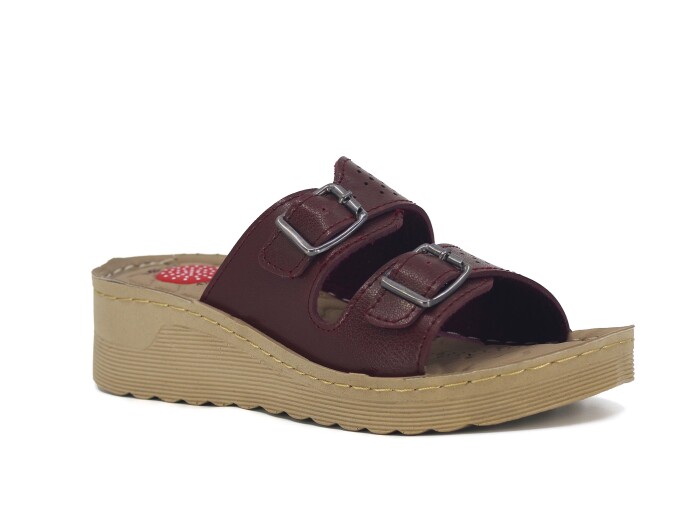 Foxter Zenne 900-1100 Derin Enjeksiyon Dikişli Kutulu Günlük Terlik Bordo - 1