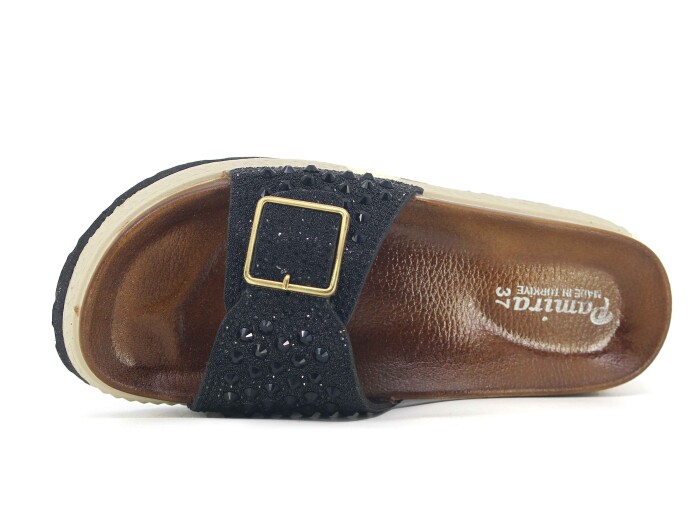 Foxter Zenne 9008 Taşlı Kutulu Günlük Terlik Siyah - Foxter (1)