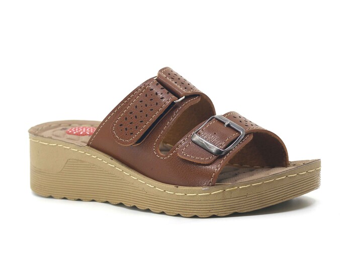 Foxter Zenne 901-1100 Derin Enjeksiyon Dikişli Kutulu Günlük Terlik Camel