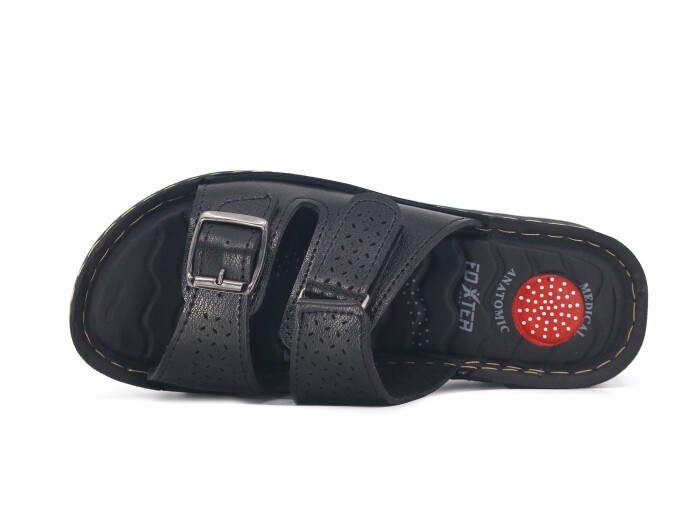 Foxter Zenne 901-1100 Derin Enjeksiyon Dikişli Kutulu Günlük Terlik Siyah - Foxter (1)