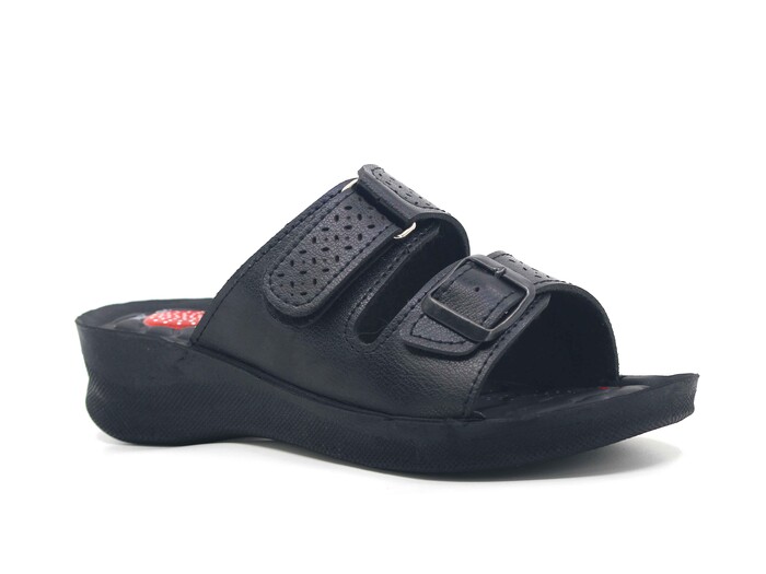 Foxter Zenne 901 Derin Enjeksiyon Dikişli Kutulu Günlük Terlik Siyah - Foxter