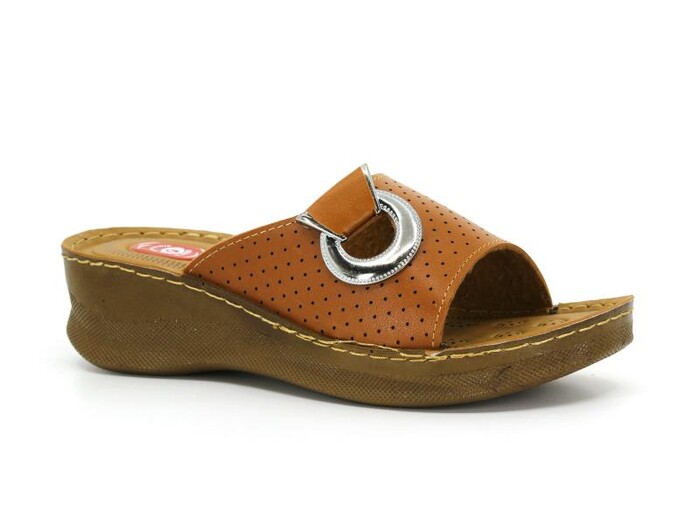 Foxter Zenne 902 Derin Enjeksiyon Dikişli Kutulu Günlük Terlik Camel - 1