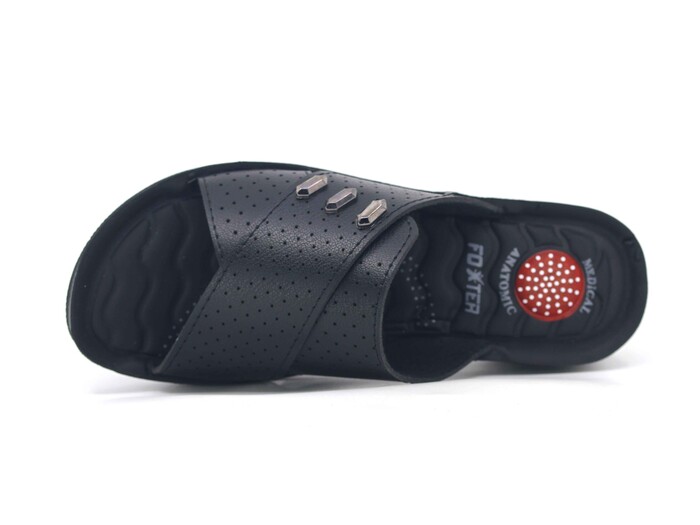 Foxter Zenne 903 Derin Enjeksiyon Dikişli Kutulu Günlük Terlik Siyah - Foxter (1)