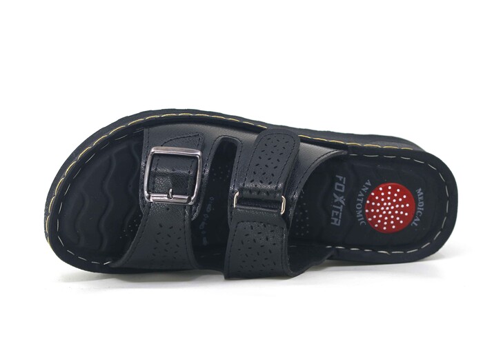 Foxter Zenne 905-1100 Derin Enjeksiyon Dikişli Kutulu Günlük Terlik Siyah - 2