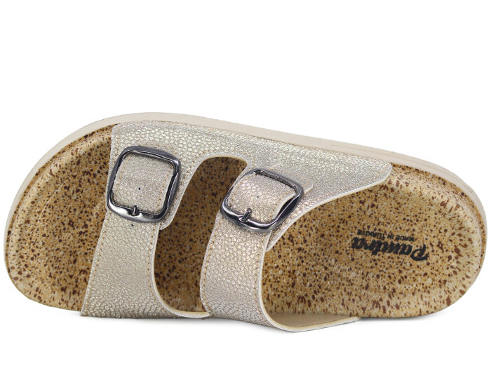 Foxter Zenne Z-24004 Çift Toka Kutulu Günlük Terlik Altın - 2