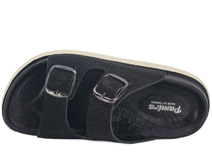 Foxter Zenne Z-24004 Çift Toka Kutulu Günlük Terlik Siyah - 2