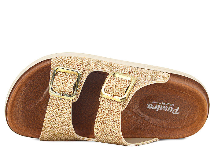 Foxter Zenne Z-24004 Çift Toka Kutulu Günlük Terlik Vizon - Foxter (1)