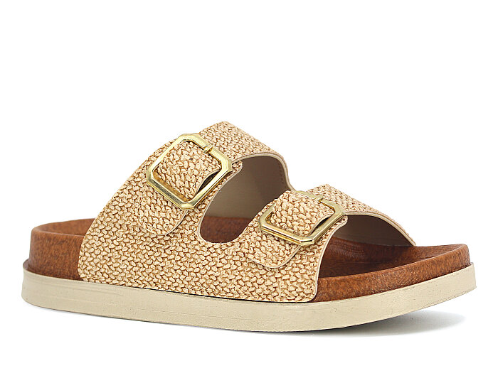 Foxter Zenne Z-24004 Çift Toka Kutulu Günlük Terlik Vizon - 1