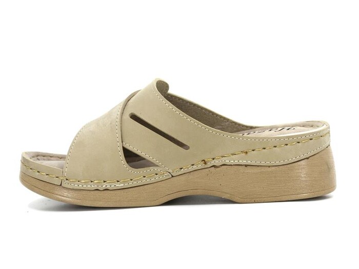 Foxter Zenne Z-4003 Hazal Çapraz Monta Kutulu Günlük Terlik Bej - 3