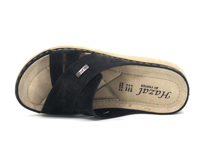 Foxter Zenne Z-4003 Hazal Çapraz Monta Kutulu Günlük Terlik Siyah - 2