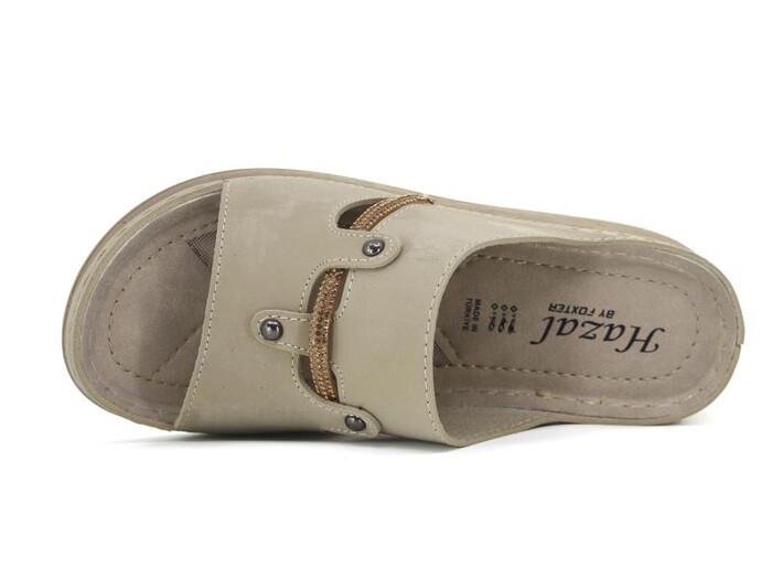 Foxter Zenne Z-4004 Hazal Monta Kutulu Günlük Terlik Bej - 2