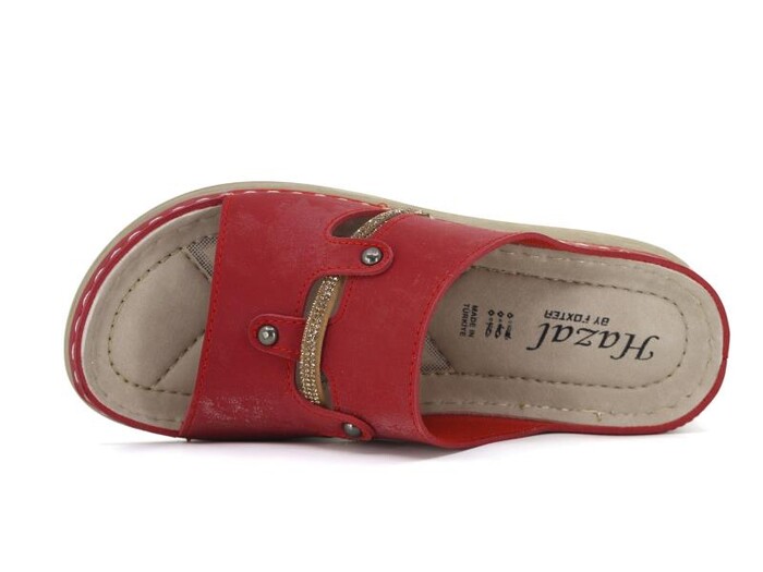 Foxter Zenne Z-4004 Hazal Monta Kutulu Günlük Terlik Bordo - Foxter (1)