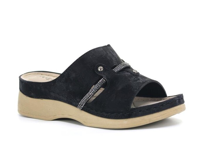 Foxter Zenne Z-4004 Hazal Monta Kutulu Günlük Terlik Siyah - Foxter