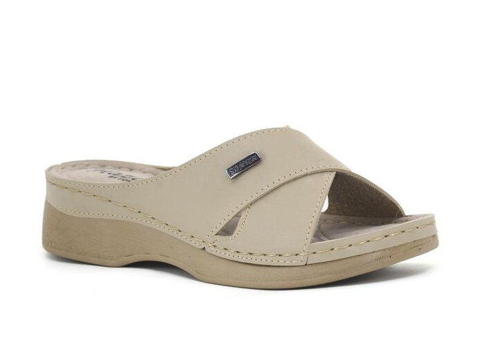 Foxter Zenne Z-4005 Hazal Monta Kutulu Günlük Terlik Bej - 1