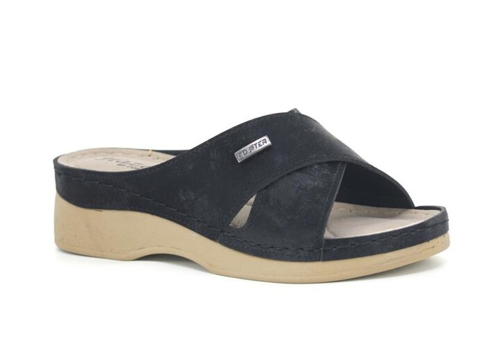 Foxter Zenne Z-4005 Hazal Monta Kutulu Günlük Terlik Siyah 