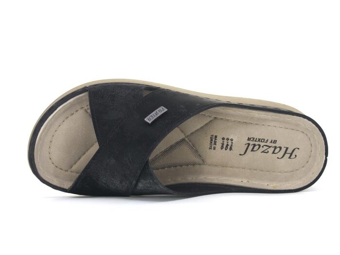 Foxter Zenne Z-4005 Hazal Monta Kutulu Günlük Terlik Siyah - 2