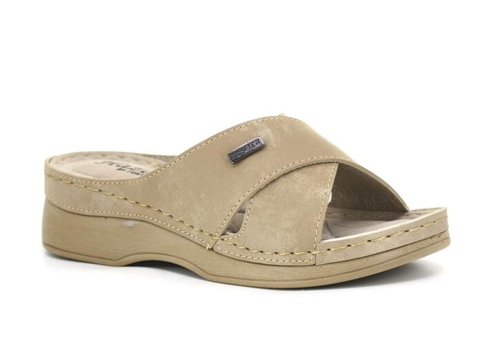 Foxter Zenne Z-4005 Hazal Monta Kutulu Günlük Terlik Vizon - 1