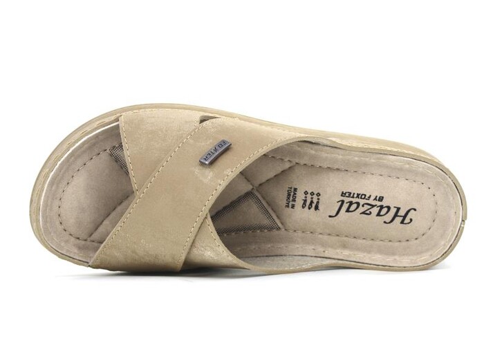 Foxter Zenne Z-4005 Hazal Monta Kutulu Günlük Terlik Vizon - 2