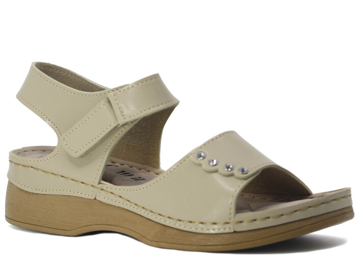 Foxter Zenne Z-4010 Hazal Monta Kutulu Sandalet Bej - Foxter