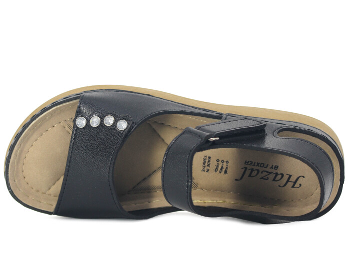 Foxter Zenne Z-4010 Hazal Monta Kutulu Sandalet Siyah - Foxter (1)