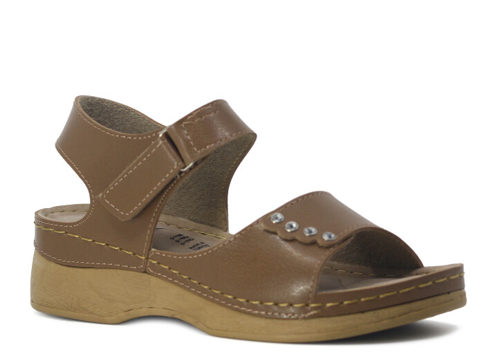 Foxter Zenne Z-4010 Hazal Monta Kutulu Sandalet Vizon - Foxter