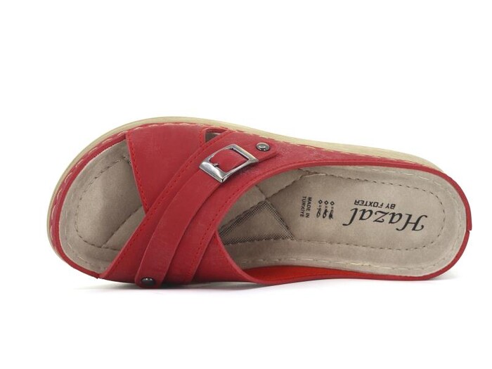 Foxter Zenne Z-4030 Hazal Monta Kutulu Günlük Terlik Kırmızı - 2