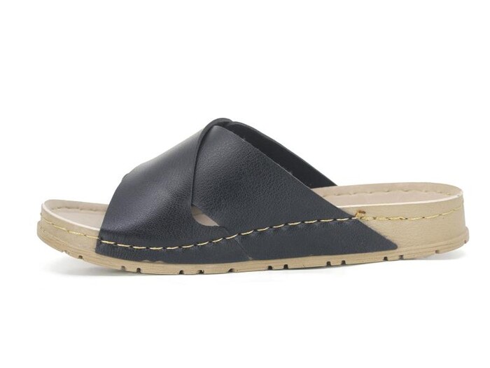 Foxter Zenne Z-4100 Eylül Çapraz Tokalı Monta Kutulu Günlük Terlik Siyah - Foxter (1)