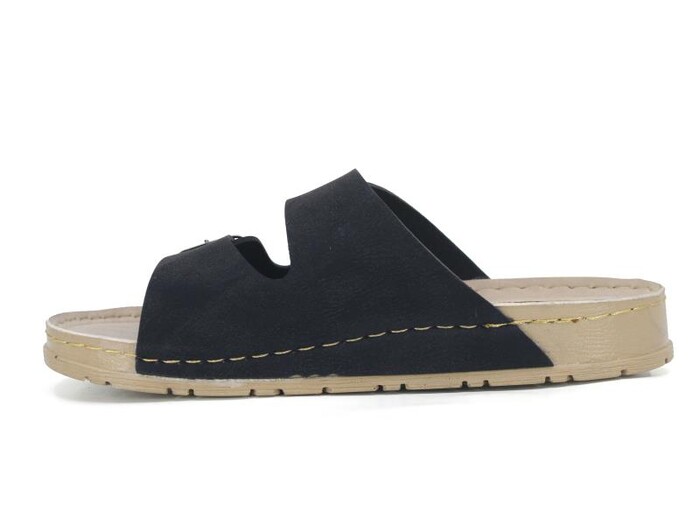 Foxter Zenne Z-4102 Eylül Çift Toka Monta Kutulu Günlük Terlik Siyah - Foxter (1)