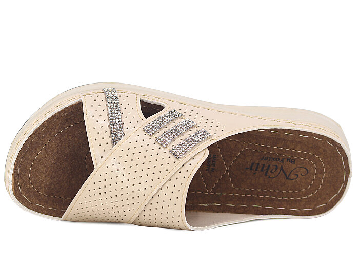 Foxter Zenne Z-4516 Nehir Çapraz Monta Kutulu Günlük Terlik Bej - Foxter (1)