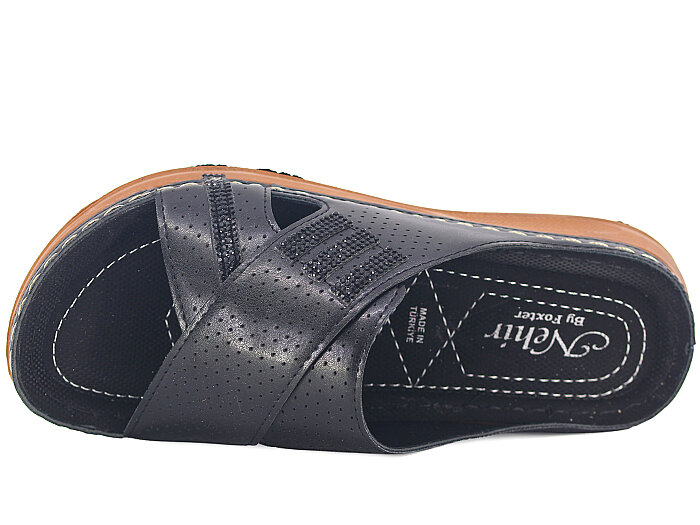 Foxter Zenne Z-4516 Nehir Çapraz Monta Kutulu Günlük Terlik Siyah - Foxter (1)