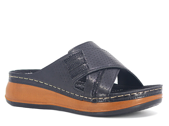 Foxter Zenne Z-4516 Nehir Çapraz Monta Kutulu Günlük Terlik Siyah - Foxter