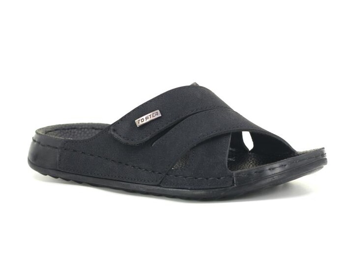 Foxter Zenne Z-452 Çapraz Spor Taban Kutulu Günlük Terlik Siyah - 1