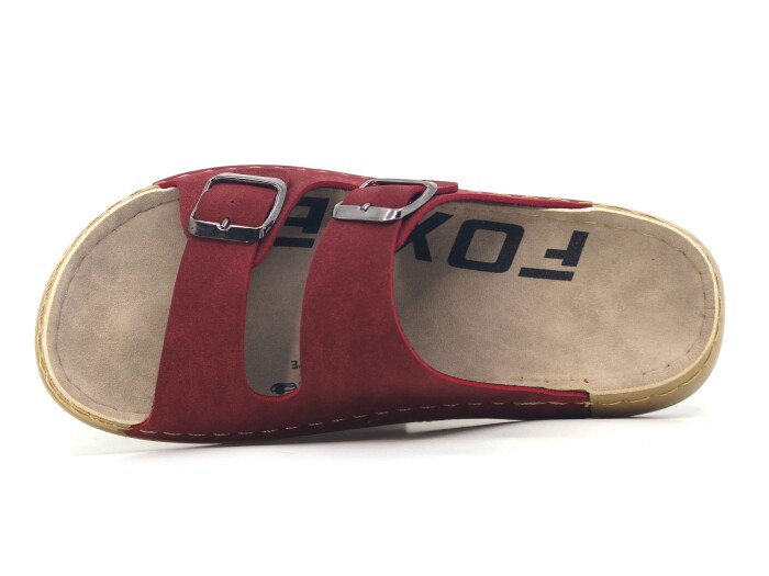 Foxter Zenne Z-470 Çift Toka Monta Kutulu Günlük Terlik Bordo - Foxter (1)