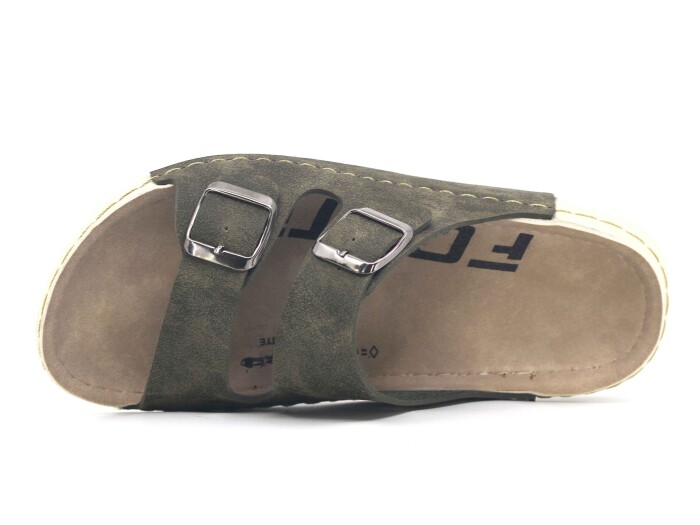 Foxter Zenne Z-470 Çift Toka Monta Kutulu Günlük Terlik Haki - Foxter (1)