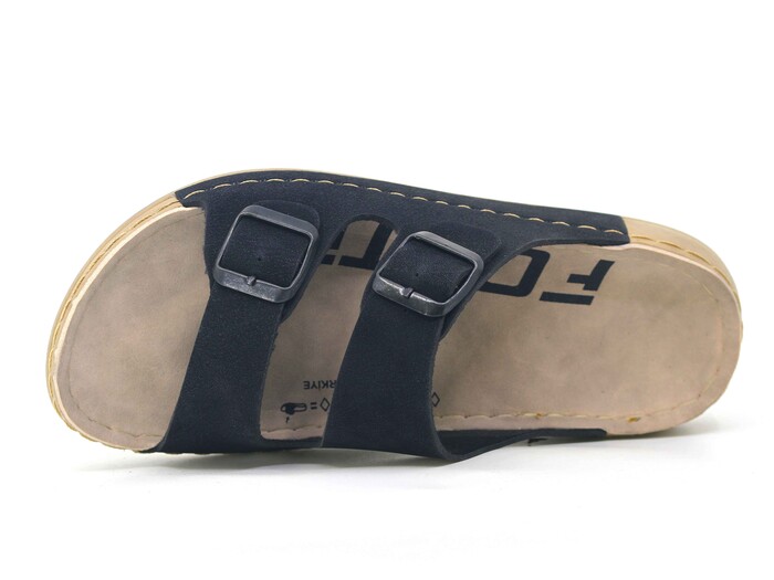 Foxter Zenne Z-470 Çift Toka Monta Kutulu Günlük Terlik Siyah - 2