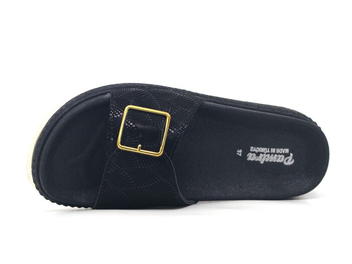 Foxter Zenne Z-9021 Tek Toka Köpük Taban Kutulu Günlük Terlik Siyah - Foxter (1)