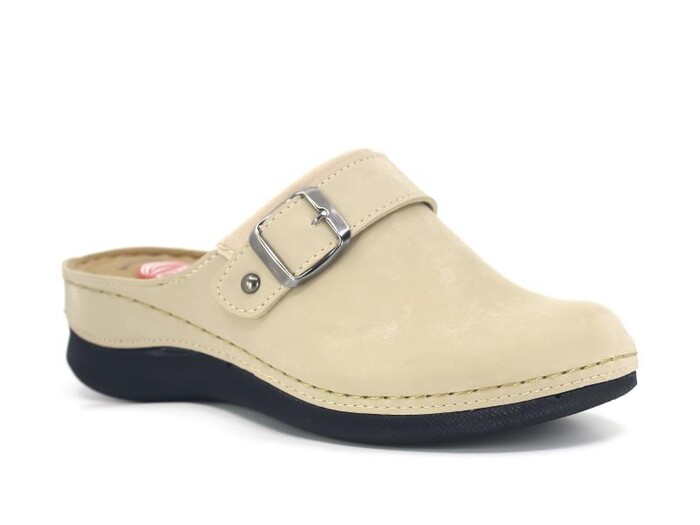 Foxter Zenne ZS-624 Kutulu Burnu Kapalı Terlik Bej Galaksi - Foxter