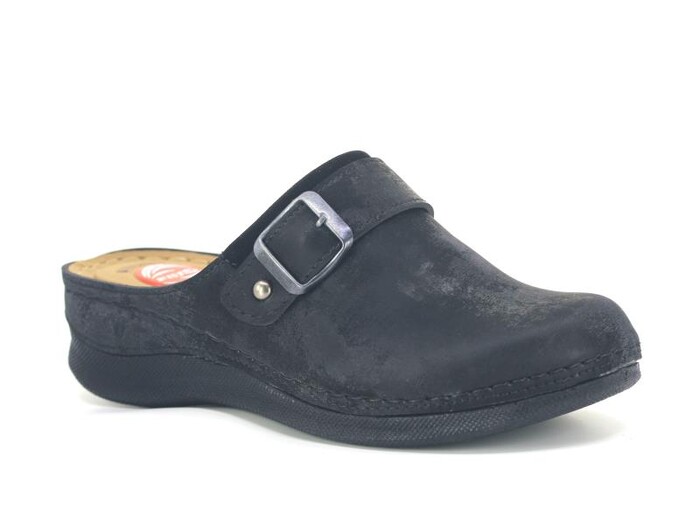 Foxter Zenne ZS-624 Kutulu Burnu Kapalı Terlik Siyah Galaksi - Foxter