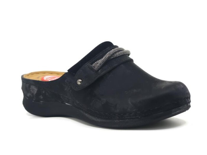 Foxter Zenne ZS-635 Kutulu Burnu Kapalı Terlik Siyah Galaksi - Foxter