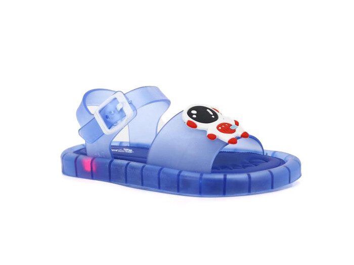 Gezer Patik 0183 Işıklı Kaymaz Kutulu Erkek Sandalet Saks Mavi