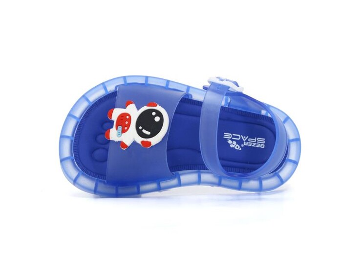 Gezer Patik 0183 Işıklı Kaymaz Kutulu Erkek Sandalet Saks Mavi