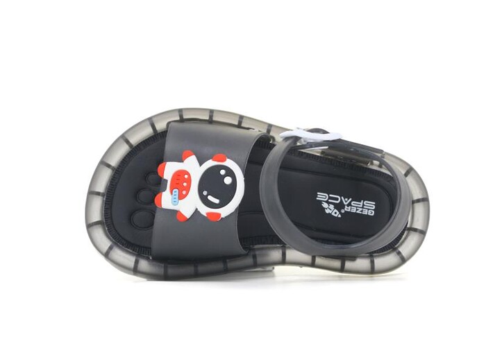 Gezer Patik 00183.00 Işıklı Kaymaz Kutulu Erkek Sandalet Siyah - Gezer (1)