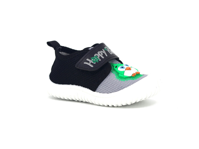 Gezer Bebe 03355 PVC Keten Ayakkabı Gri - Siyah - 1