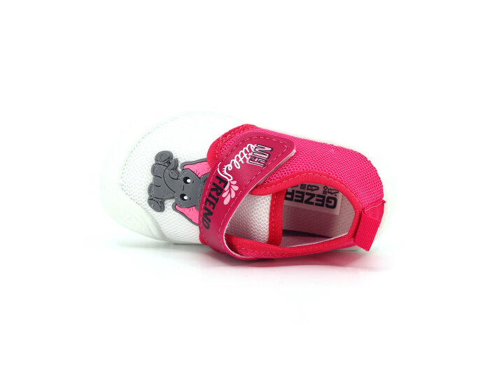 Gezer Bebe 03448.00 PVC Kız Keten Ayakkabı Beyaz - Fuşya - 2