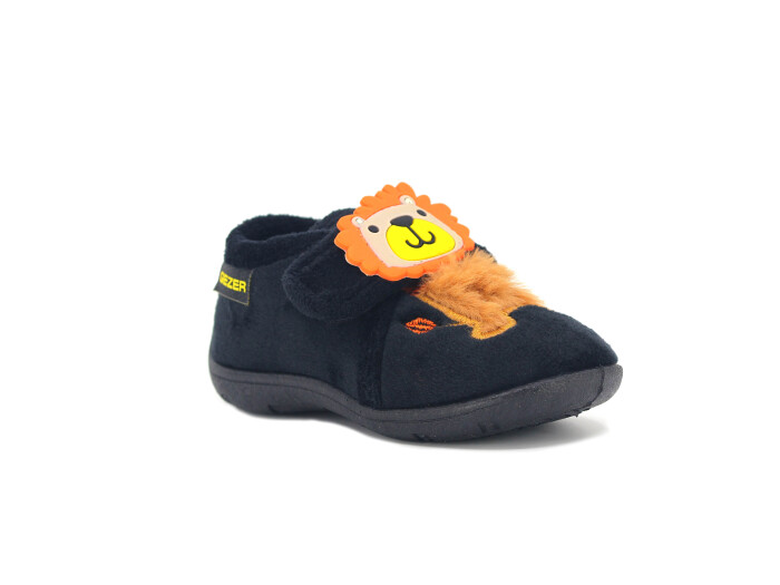 Gezer Bebe 03361.00 Erkek PVC Aslan Figürlü Panduf Siyah - 1