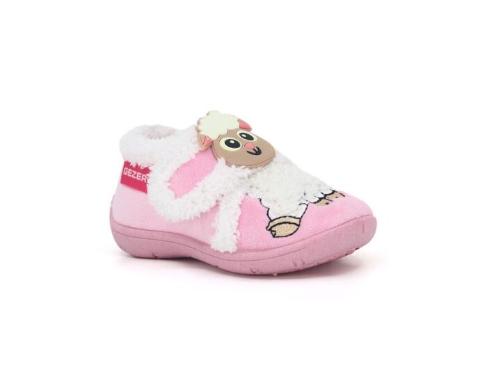 Gezer Bebe 03362.00 Kız PVC Kuzu Figürlü Panduf Pembe - 1
