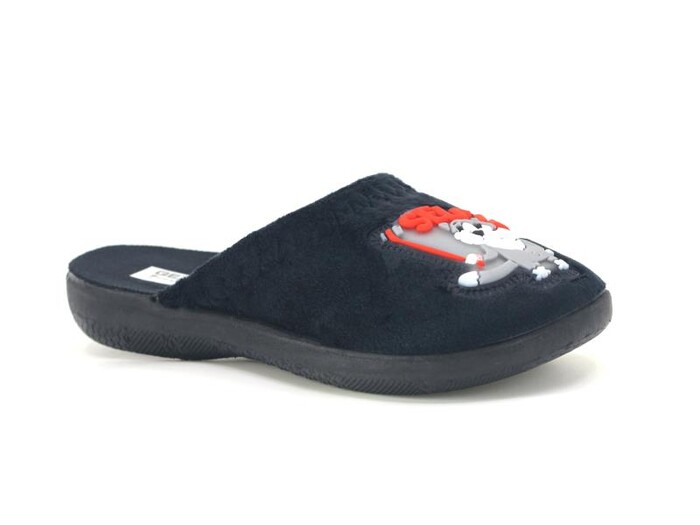 Gezer Filet 10062.05 Traşlı Kauçuk Baskılı Erkek Ev Terliği Siyah - Gezer