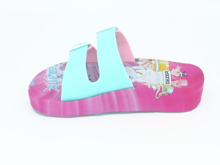 Gezer Filet 14034.00 Air Blow Çift Toka Kaydırmaz Terlik Pembe - Mint Yeşili - Gezer (1)