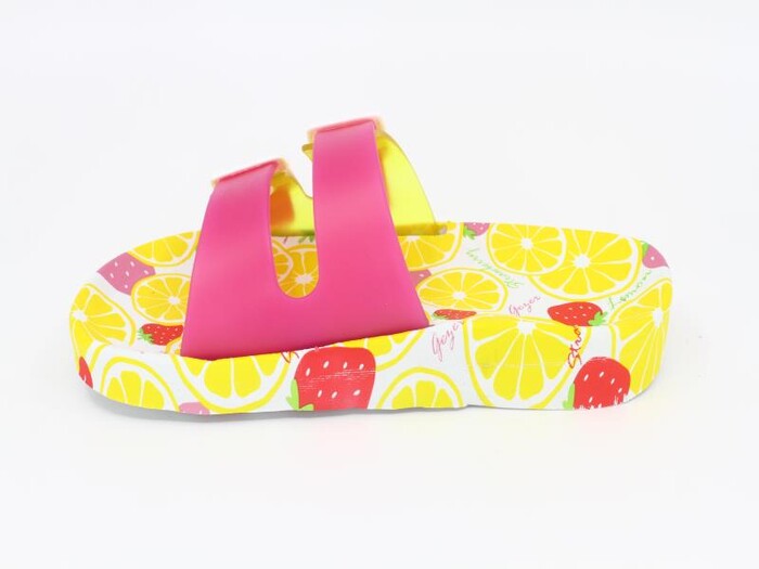 Gezer Filet 14038.00 Air Blow Çift Toka Kaydırmaz Terlik Sarı - Fuşya - Gezer (1)