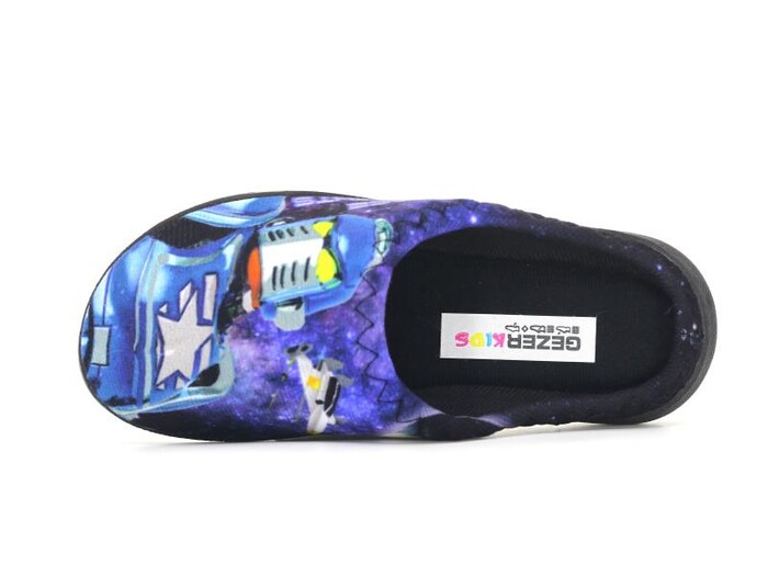 Gezer Filet 14528.00 Gondol Baskılı Ev Terliği Siyah - Gezer (1)